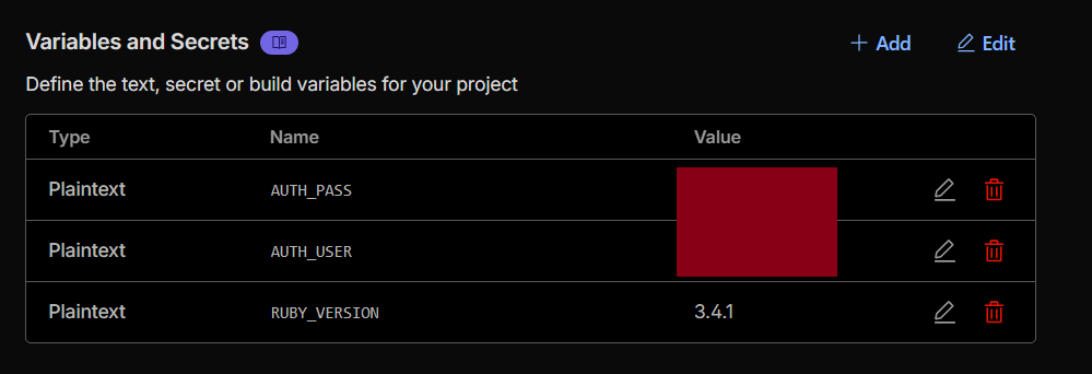 Cloudflare ENV Dashboard